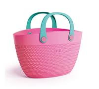 Borsa mare Linda bag plastica effetto vimini impermeabile spiaggia estate teli