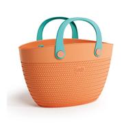 Borsa mare Linda bag plastica effetto vimini impermeabile spiaggia estate teli