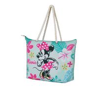 BORSA MARE MINNIE DISNEY 52X37X17 CM CON ZIP E MANICI E CERNIERA TROPIC
