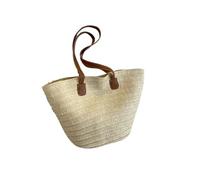 Borsa mare paglia Pochette da donna con cestino intrecciato Borsa con manico grande Borsa a tracolla portatile in paglia grande Borsa da spiaggia estiva Borsa shopper Borsa da donna(Creamy-white)