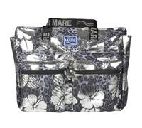 BORSA MARE QUADRATA MACULATA IBISCUS 100% PL AQUA DI MARE 22926 SILVER