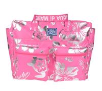 BORSA MARE RIB STOP QUADRATA IBISCUS METAL 100% PL AQUA DI MARE