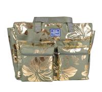 BORSA MARE RIB STOP QUADRATA IBISCUS METAL 100% PL AQUA DI MARE