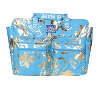 BORSA MARE RIB STOP QUADRATA IBISCUS METAL 100% PL AQUA DI MARE