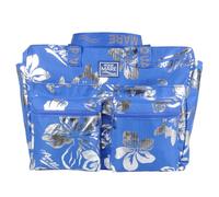 BORSA MARE RIB STOP QUADRATA IBISCUS METAL 100% PL AQUA DI MARE