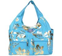 BORSA MARE RIB STOP TONDA IBISCUS METAL 100% PL AQUA DI MARE