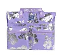 BORSA MARE RIB STOP TONDA IBISCUS METAL 100% PL AQUA DI MARE