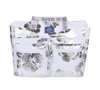 BORSA MARE RIB STOP TONDA IBISCUS METAL 100% PL AQUA DI MARE