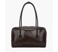 Borsa Marge Sherwood Soft Boston in pelle moka con pieghe / FedEx