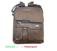 BORSA MASCHILE DARK BROWN LOGO METALLICO BMW M CM 26X22X10