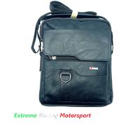 BORSA MASCHILE TRACOLLA BORSELLO BLACK LOGO METALLICO SLINE CM 26X22X6