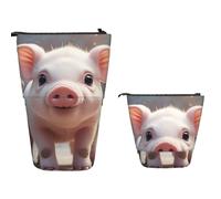 Borsa Matite Cute Pig Portamatite Borsa Scomparti Borsa Cancelleria Superiore Astuccio Cartoleria Per Collegio, Regalo, Ragazzi