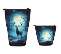 Borsa Matite Moonlight Deer Astucci Portamatite Superiore Astuccio Per Matite Durevole Portamatite Borsa Per Ragazzi, Adulto, Insegnanti