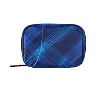 Borsa medica a quadri blu con scomparti staccabili Borsa da viaggio riutilizzabile per medicine per borsa