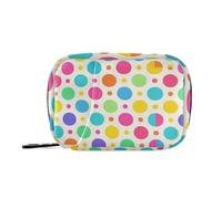 Borsa medica colorata alla moda a pois blu pesca con scomparti staccabili comoda borsa medica da viaggio organizer per medicine