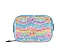 Borsa medica colorata con stelle marine e onde, con scomparti staccabili, comoda borsa medica da viaggio per pillole da viaggio