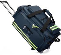Borsa medica con carrello staccabile, zaino per soccorritore di emergenza e trauma, organizer con scomparto grande capacità per infermieri, medici, assistenza sanitaria domestica (blu)