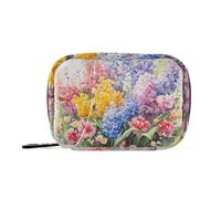 Borsa medica con fiori retrò con pittura Whiteoil Feel con scomparti staccabili, organizer riutilizzabile con cerniera per borsa