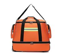 Borsa medica con manico telescopico riflettente e tracolla, borsa vuota per il primo soccorso per pompieri, salvataggio all'aperto, escursionismo, Arancione, S