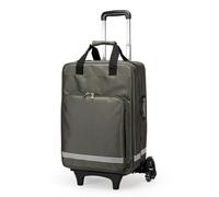 Borsa medica con ruote, borsa portatile per kit di pronto soccorso con carrello staccabile e striscia riflettente notturna, borsa per trauma di emergenza di grande capacità vuota