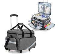 Borsa medica con trolley staccabile e divisori rimovibili per infermieri e medici, Grigio