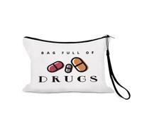 Borsa medica da viaggio organizer per medicinali, pillole, medicinali, pillole, medicinali, borse portatili con cinghia anti-perdita, Meds Bag 4-9