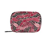 Borsa medica di San Valentino di arte francese di texture della pelle di serpente con scomparti staccabili Custodia da viaggio portatile