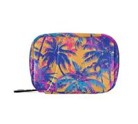 Borsa medica in stile resort sulla spiaggia in tonalità fluorescenti con scomparti staccabili organizer portatile per pillole da viaggio per borsa