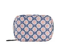 Borsa medica piatta con motivo geometrico a rosetta con scomparti staccabili attaccabile alla scatola dei medicinali borsa da viaggio organizer