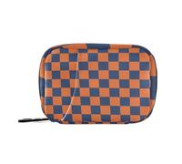 Borsa medica scozzese americana arancione e blu con scomparti staccabili comoda custodia da viaggio organizer per borsa
