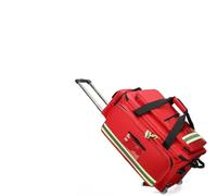 Borsa medica trolley staccabile, grande capacità, zaino per primo soccorritore per infermieri EMT e medici, kit di risposta alle emergenze da traumi EMS, con scomparti multipli (rosso)