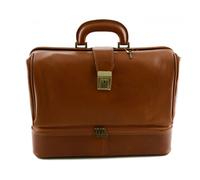Borsa Medico Dottore in Vera Pelle con Doppio fondo Colore Cognac