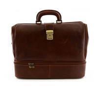 Borsa Medico Dottore in Vera Pelle Doppio fondo Marrone Kallan