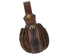 Borsa medievale in similpelle per cintura in stile retrò, per Halloween, cosplay, marrone
