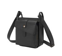 borsa mesager in pelle - Borsa a tracolla alla moda, borsa per telefono per uomini e donne, borsa a tracolla da 6,3 pollici con tracolla regolabile, in pelle pieno fiore morbido, Nero , Se référer au