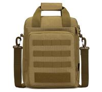 Borsa Messaggera Tattica, Borsa Portafoglio Tattica per Laptop, Zaino a Spalla MOLLE Resistente, Borsa a Mano per Uomini, Attività all'Aperto, Panchine e Campeggio(Brown)