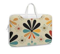 Borsa messenger a tracolla in pelle stampata retrò moderna per uomo donna viaggio Business Office Hangbag Laptop Pack Crossbody, Stile bianco, 42x30.5cm