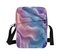 Borsa messenger da donna sopra la borsa a tracolla per gli uomini borsa casual a tracolla tracolla regolabile per affari - rosa foglia di tè viola