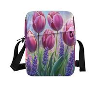 Borsa messenger da uomo Piccola borsa a tracolla da donna Borsa a tracolla da donna Tracolla regolabile per viaggi - fiore lavanda primavera