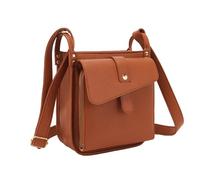 Borsa messenger in pelle, borsa messenger in pelle - portafoglio con cerniera per lavoro,portafoglio portatile per il college, borsa per il libero da 6,3 pollici con tracolla regolabile, marrone