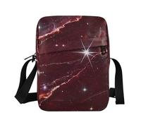 Borsa messenger per donne uomo a tracolla da donna borse a tracolla borsa a tracolla tracolla regolabile per sport all'aria aperta falso glitter marmo grano rosso