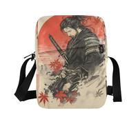 borsa messenger per gli uomini Crossbody Piccole Borse Per Le Donne Borsa Casual Cross Body Borse A Tracolla Tracolla Tracolla Regolabile per lo Shopping Samurai Giapponese Foglia D'acero