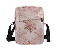 borsa messenger per gli uomini verde borse a tracolla per le donne Cross Over borsa donna tracolla tracolla regolabile scuola oro rosa fiocchi di neve