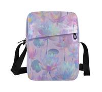 borsa messenger per le donne a tracolla indiano ninfea neon viola croce borse tracolla regolabile per scuola scuola bolso cruzado para hombre