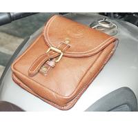 Borsa Messenger Universale In Pelle Pura Marrone Vintage Con Chiusura Magnetica