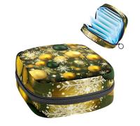 Borsa mestruale,Sacchetto di immagazzinaggio del tovagliolo sanitario,Cartolina gialla di buon Natale,Borsa tampone per borsa