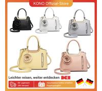 Borsa Miss Lulu DONNA-Elegante borsa con manico in ecopelle floreale Borsa a tracolla retrò e borsa a tracolla Crossbody Grigio