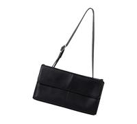 Borsa moderna sotto le ascelle dal design vintage in morbida pelle PU leggera con tasche interne multiple borsa retrò alla moda, Nero , One Size