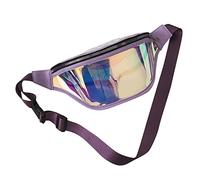 Borsa Monospalla Marsupio in PVC colorato Borsa Trasparente Borsa Versatile alla Moda (Purple, One Size)