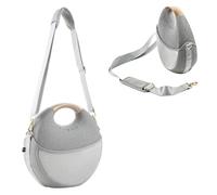 Borsa morbida elastica compatibile con Harman Kardon Onyx Studio 6, Grigio | Custodia per altoparlante con accesso alla porta di ricarica e tracolla imbottita regolabile, per campeggio